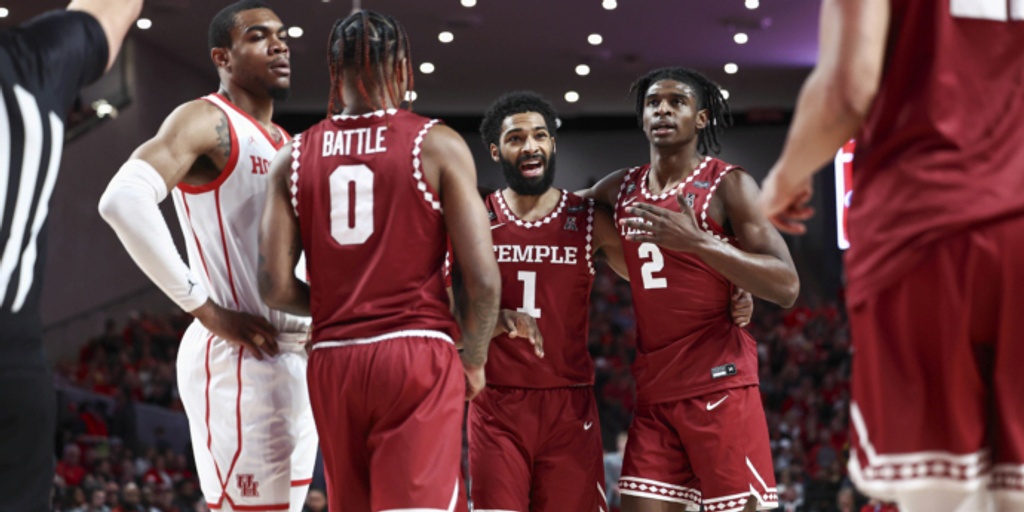 Dunn, Temple hold on to defeat No. 1 Houston, 56-55