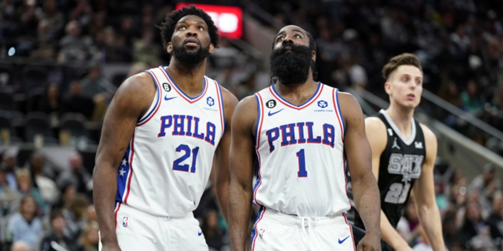 Embiid’s double-double leads 76ers past Spurs, losers of 8 straight