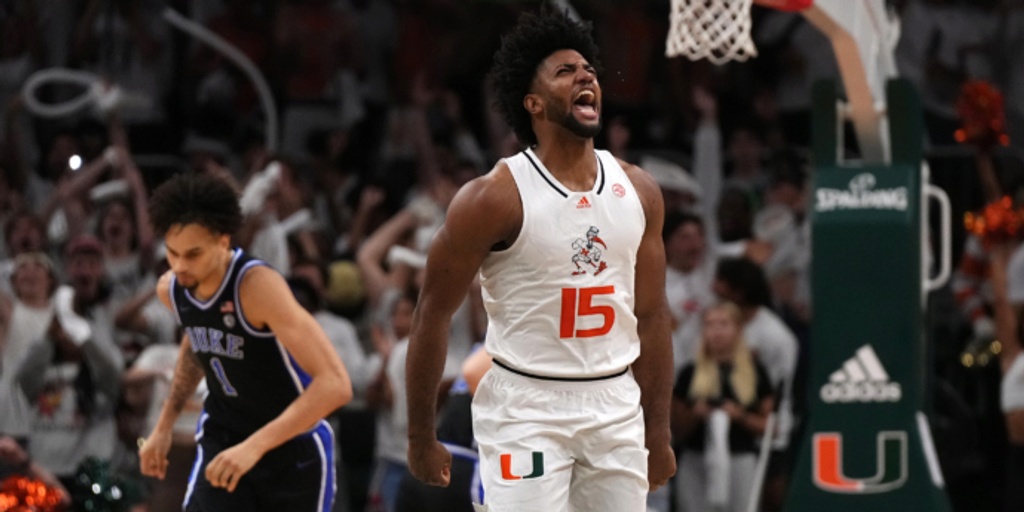 No. 19 Miami rolls past Duke 81-59, moves to 13-0 at home