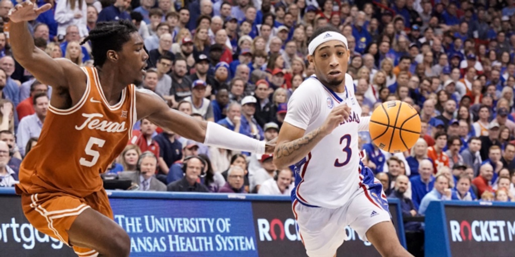 No. 9 Kansas blows lead, then holds off No. 5 Texas, 88-80