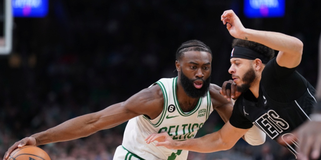 Celtics lose Jaylen Brown, hold on to beat Sixers 106-99