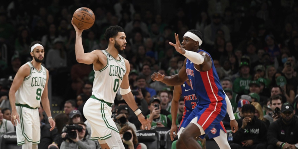 Tatum’s 38 points help Celtics roll past Pistons 127-109