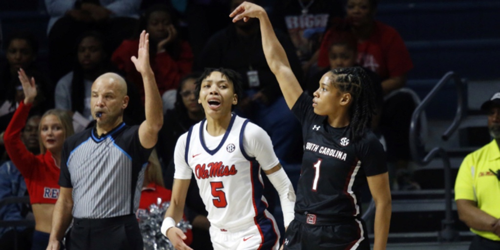 Top-ranked South Carolina edges Ole Miss in OT