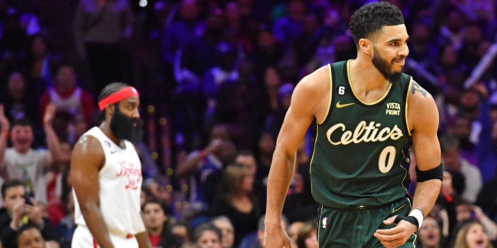 Jayson Tatum’s late 3 lifts Celtics past Joel Embiid, 76ers 110-107