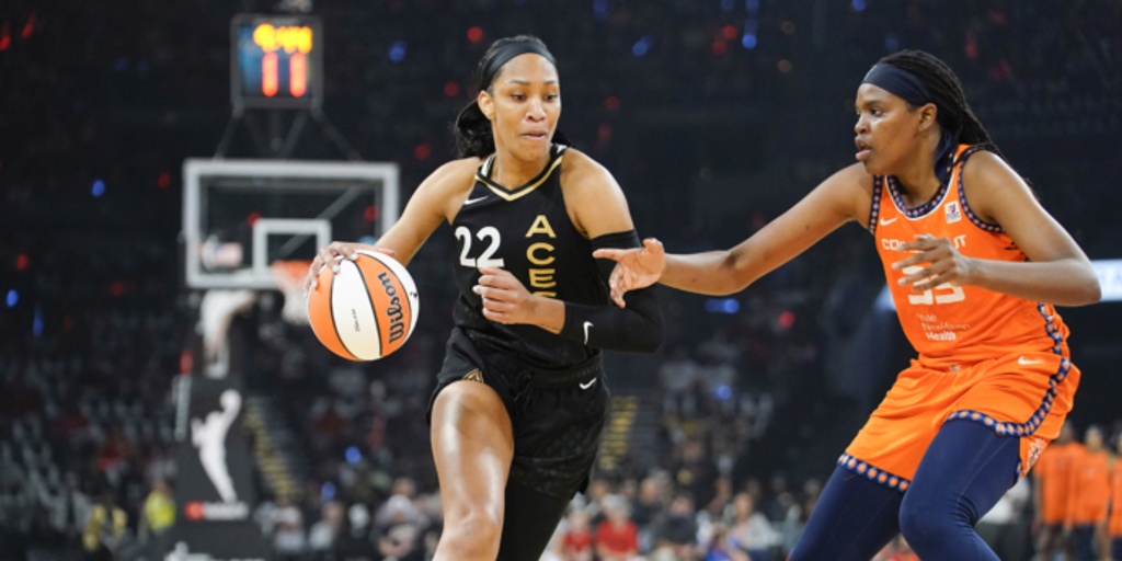 A'ja Wilson’s double-double leads Aces to 67-64 Game 1 win over Sun