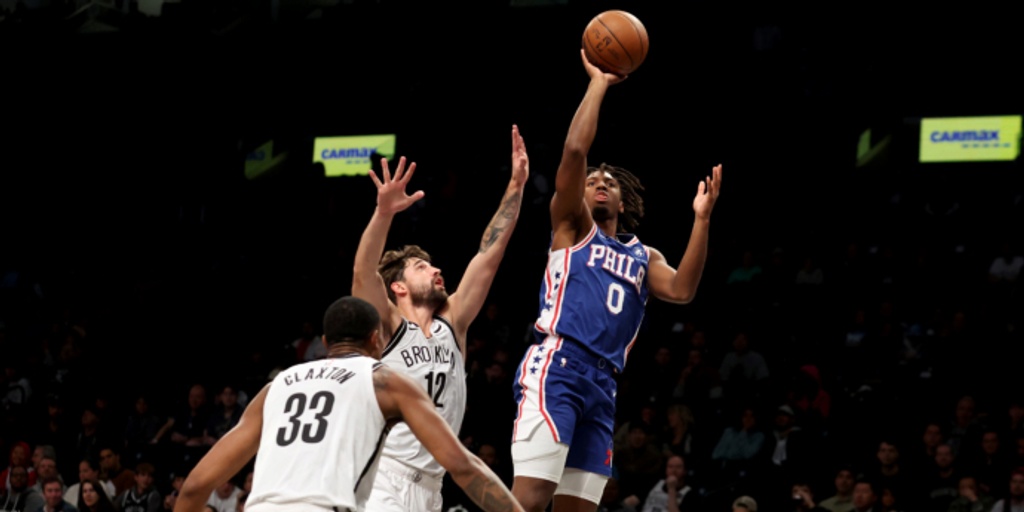 Tyrese Maxey scores 20 as Philly beats Nets in Simmons debut