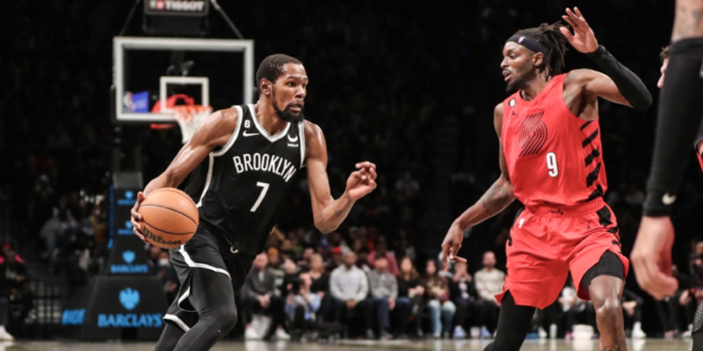 Kevin Durant, Seth Curry help Nets pull away, beat Blazers 111-94