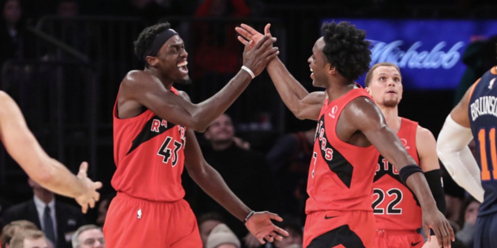 Knicks' NBA-leading 8-game win streak ends versus Raptors