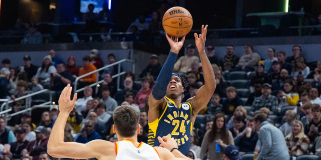 Hield makes 6 3-pointers as Pacers beat Hawks 129-114