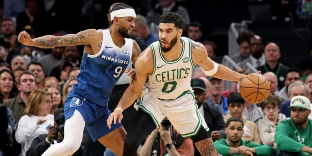 Jayson Tatum shines as Celtics outlast Wolves in clash of No. 1 seeds