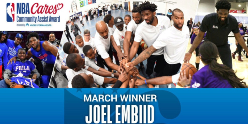 Joel Embiid receives March NBA Cares Community Assist award