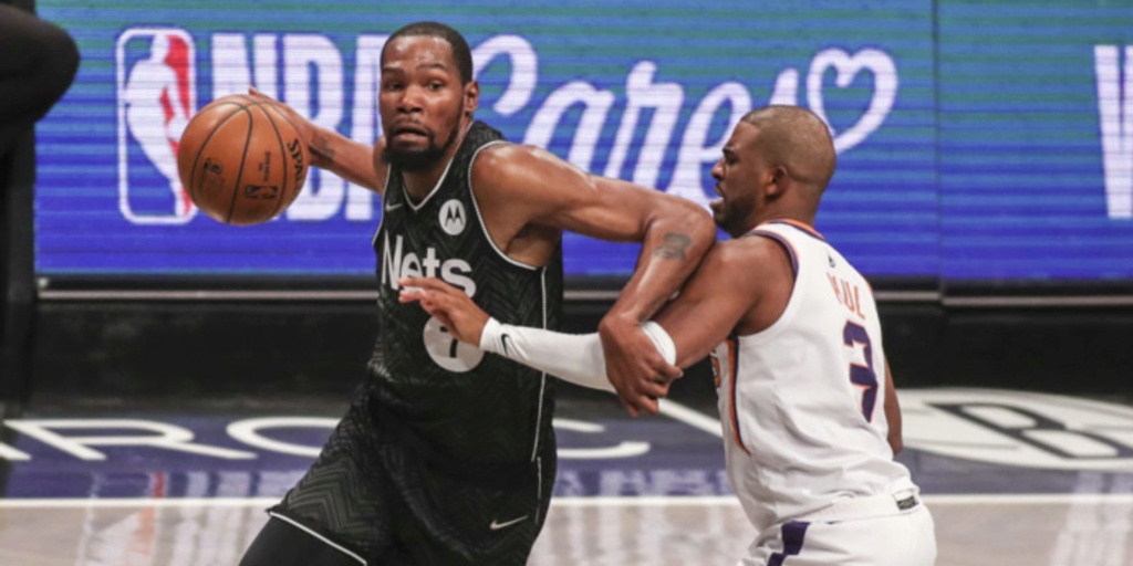 Kevin Durant scores 33 points in return, Nets beat Suns 128-119