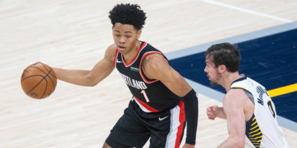 Anfernee Simons ties NBA record with 9 straight threes, Portland ends skid