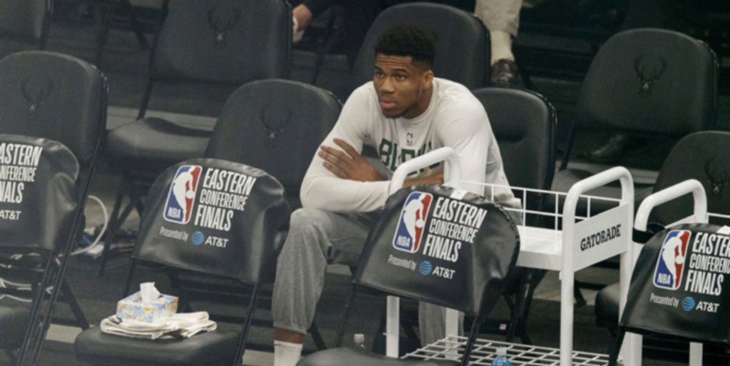 Giannis Antetokounmpo out for Game 6 of WCF with knee injury