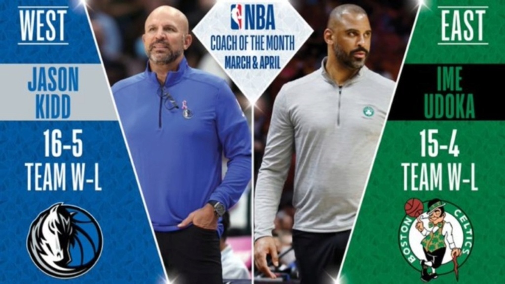 Kidd, Udoka win Coach of the Month honors for March & April