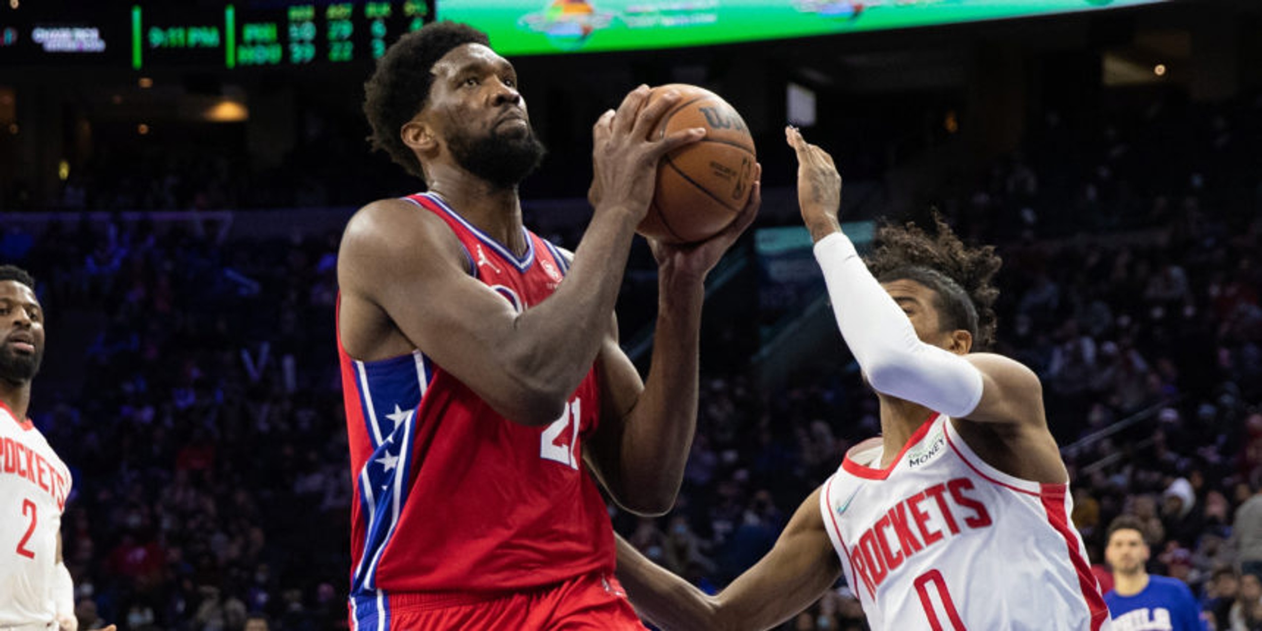 Embiid's triple-double powers 76ers past Rockets 133-113