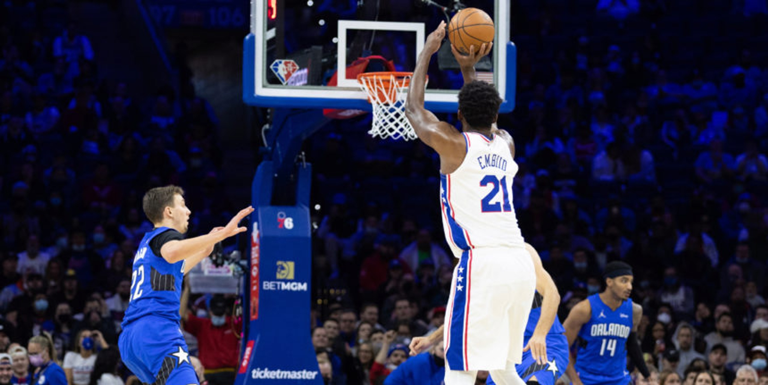 Embiid ties career high with 50 points, 76ers beat Magic