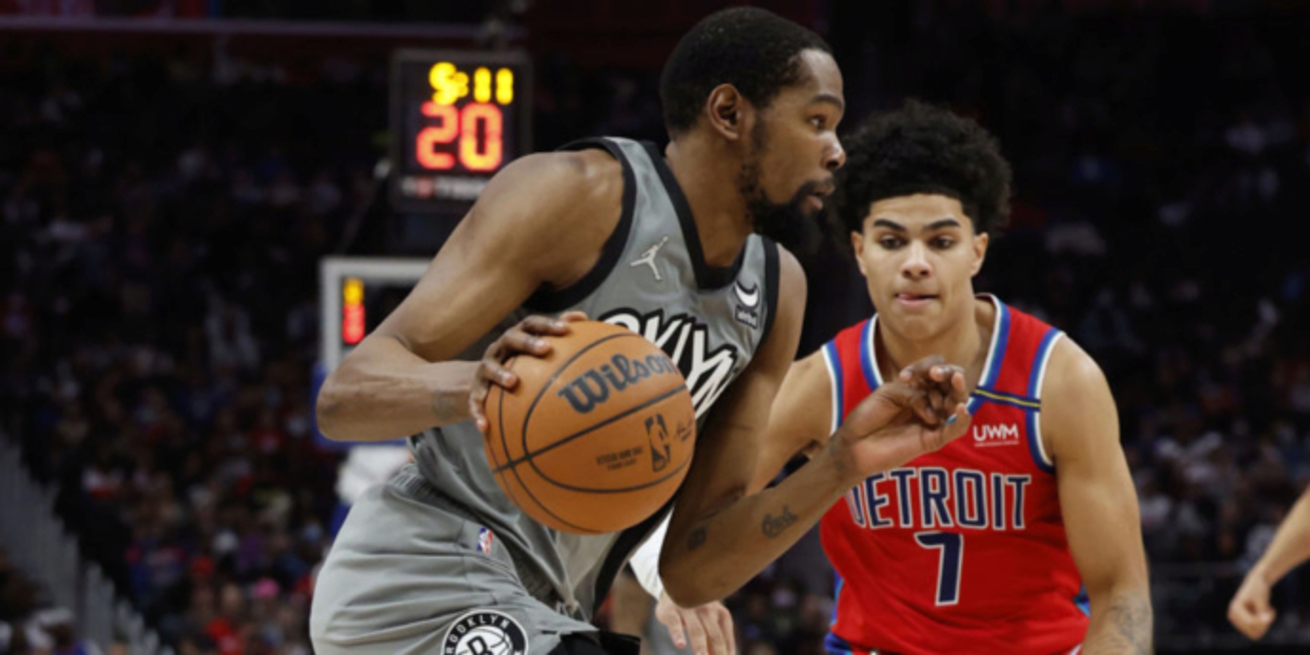 Durant scores 51 in Nets' 116-104 win over slumping Pistons