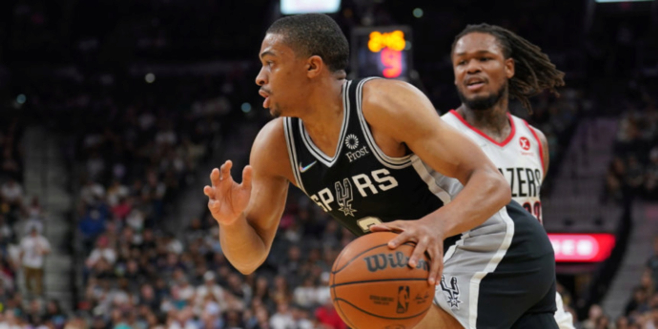 Spurs top short-handed Blazers to strengthen play-in hopes