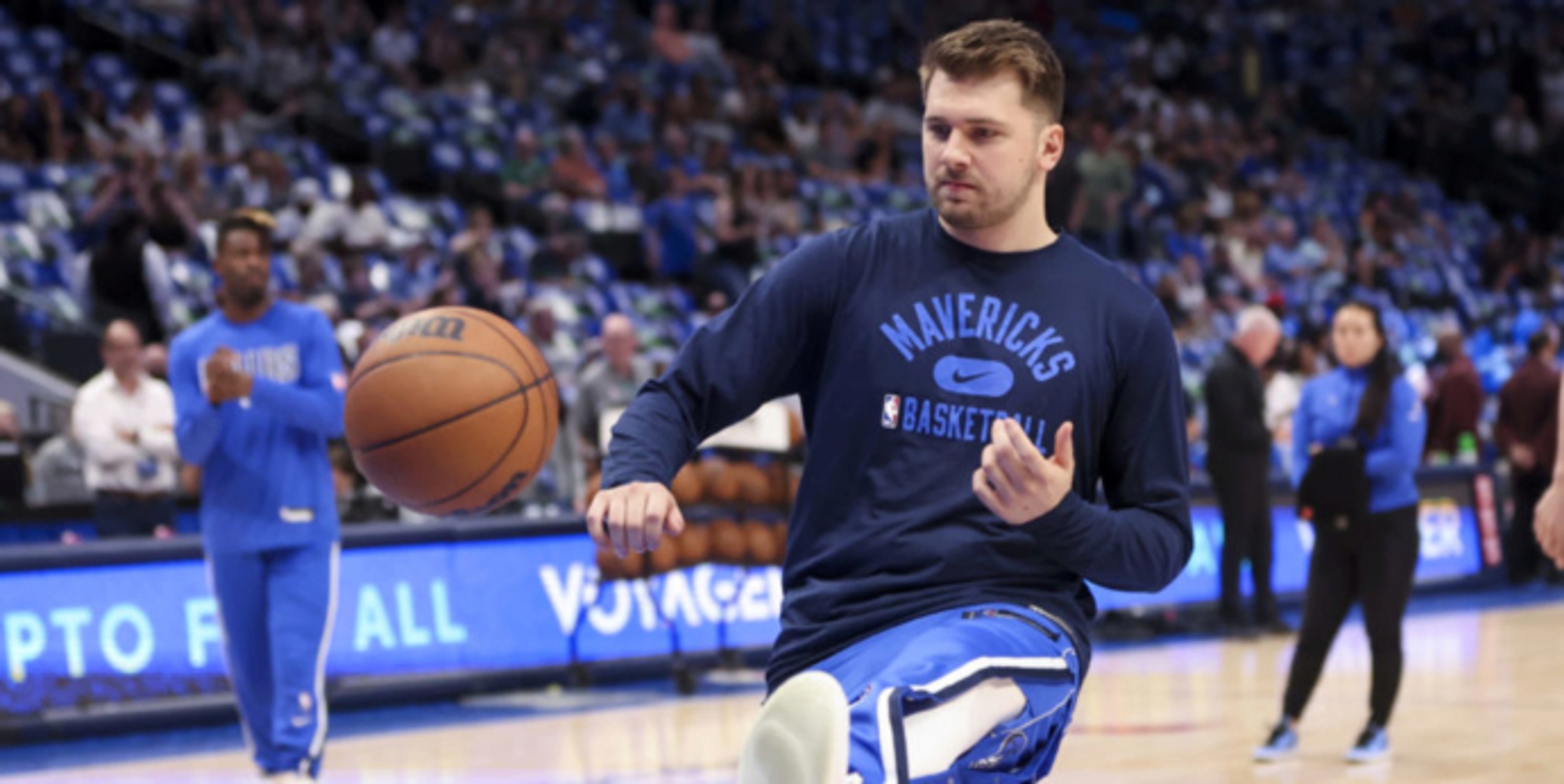 Luka Doncic dealing with calf strain, no timetable for return