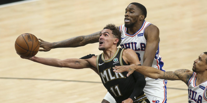 Trae Young leads Hawks' rally past Sixers with Joel Embiid hurting