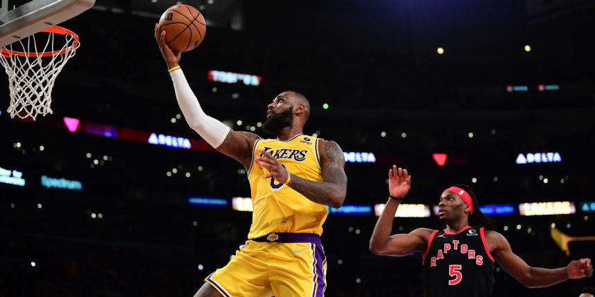 Download LeBron James Elevates and Slams Down for Lakers Win