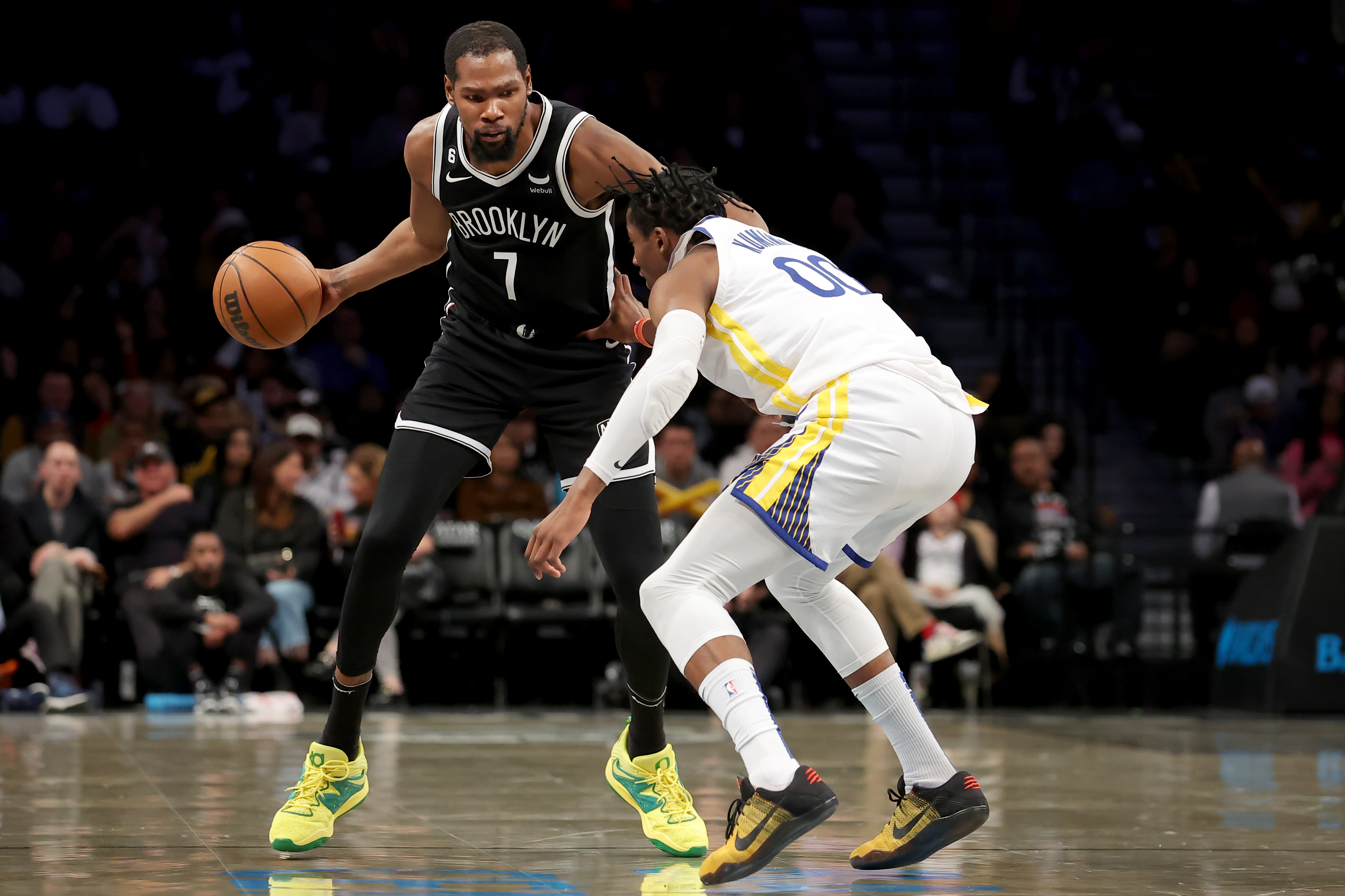 Nets score 91 in 1st half, wallop weary Warriors 143-113