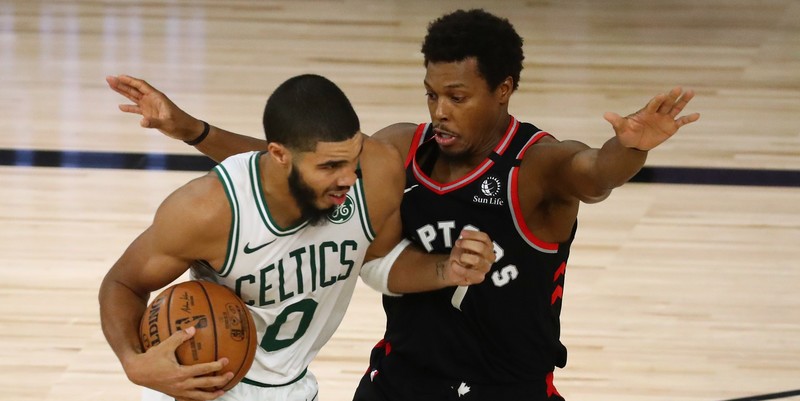 Raptors beat Celtics 100-93, even series