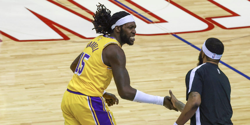 NBA - Montrezl Harrell shows off his new purple & gold